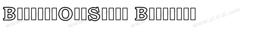 BookmanOldStyle Bold字体转换